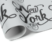 ニューヨークシティのヴィンテージのタイポグラフィ ラッピングペーパー (ロールコーナー)