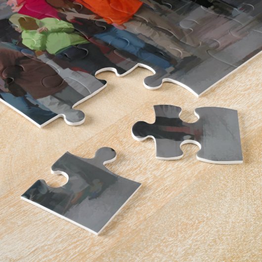 ニューヨークシティの写真のパズルの別の雨の日 ジグソーパズル (側面)