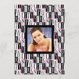 ニューヨークシティの写真テンプレートの誕生会 招待状