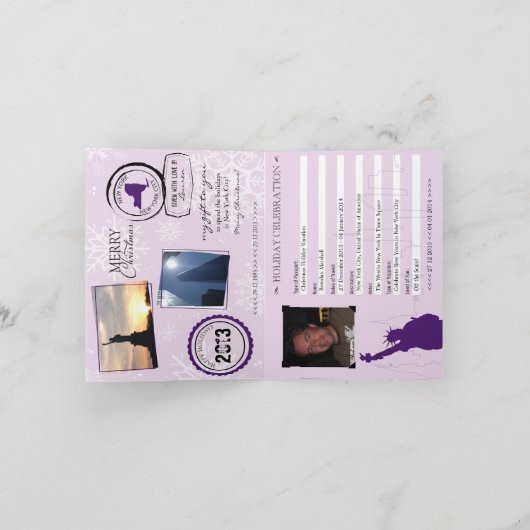 ニューヨークシティの冬休みのパスポート シーズンカード (内部)