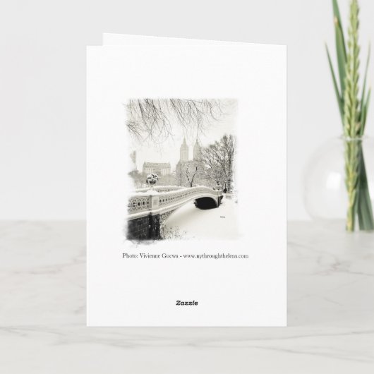 ニューヨークシティの冬-クリスマス シーズンカード (裏面)