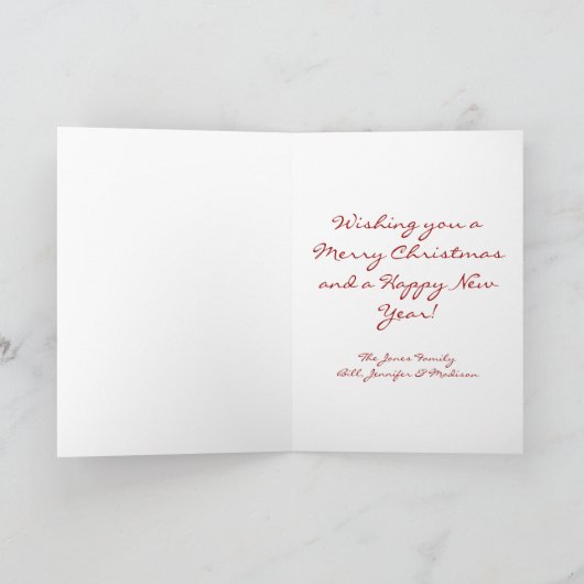 ニューヨークシティの冬-クリスマス シーズンカード (内部)