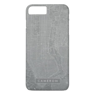 ニューヨークシティの地図のあなたの一流の のスケッチを加えて下さい iPhone 8 PLUS/7 PLUSケース