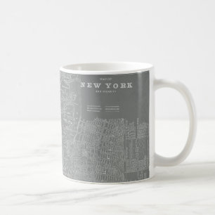 ニューヨークシティの地図のスケッチ コーヒーマグカップ