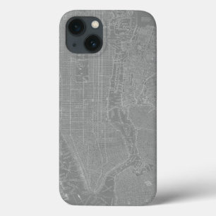ニューヨークシティの地図のスケッチ iPhone 13ケース