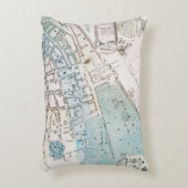 ニューヨークシティの地図1728年 アクセントクッション (正面(垂直))