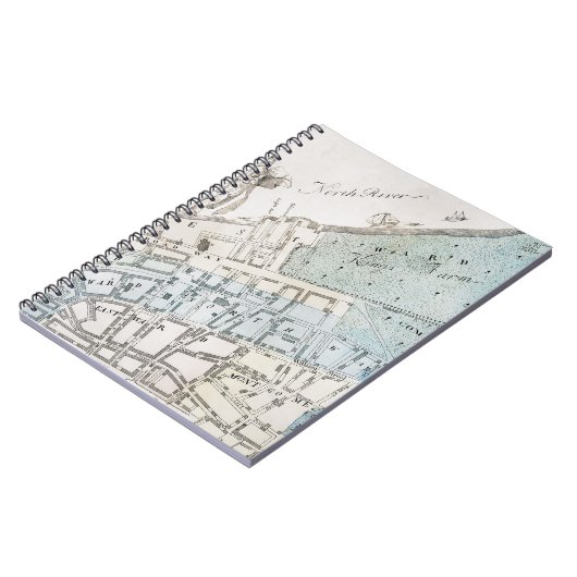 ニューヨークシティの地図1728年 ノートブック (左側)