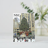 ニューヨークシティの壮大な中央クリスマスツリー シーズンポストカード (スタンド正面)