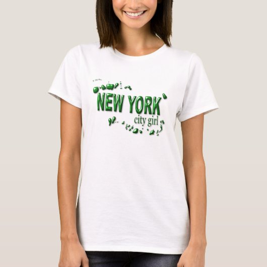 ニューヨークシティの女の子 Tシャツ (正面)