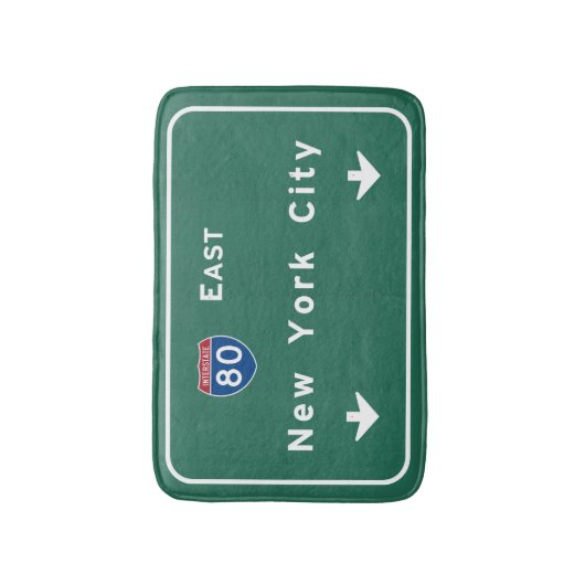 ニューヨークシティの州間幹線道路の高速道路の交通標識 バスマット (正面縦)