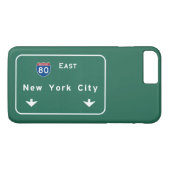 ニューヨークシティの州間幹線道路の高速道路の交通標識 Case-Mate iPhoneケース (裏面(横))