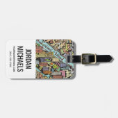 ニューヨークシティの手描きの地図 ラゲッジタグ (正面横)