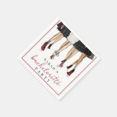 ニューヨークシティの独身最後の夜 ファッションイラスト スタンダードカクテルナプキン (角)