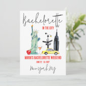 ニューヨークシティの独身最後の週末の予定 招待状 (スタンド正面)