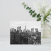 ニューヨークシティの白黒郵便はがき ポストカード (スタンド正面)