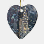 ニューヨークシティの空気のスカイラインNYCを造るクライスラ セラミックオーナメント (左)