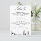 ニューヨークシティの結婚式詳細案内カード エンクロージャーカード (スタンド正面)