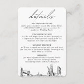 ニューヨークシティの結婚式詳細案内カード エンクロージャーカード (正面)