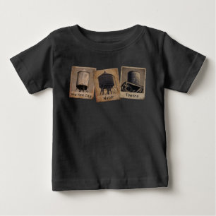 ニューヨークシティの給水塔のTシャツ、ヴィンテージ、NYC ベビーTシャツ