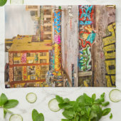 ニューヨークシティの落書きの場所 キッチンタオル (折り畳み)