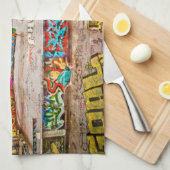 ニューヨークシティの落書きの場所 キッチンタオル (四つ折り)