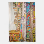 ニューヨークシティの落書きの場所 キッチンタオル (縦)
