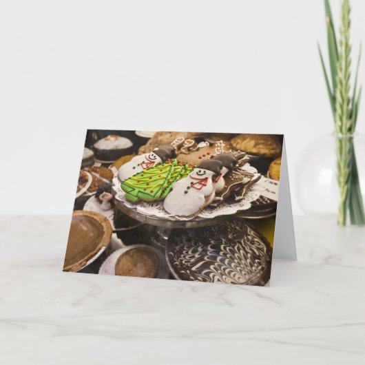 ニューヨークシティの表示のクリスマスのクッキー シーズンカード (正面)