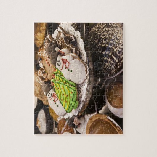 ニューヨークシティの表示のクリスマスのクッキー ジグソーパズル (縦)