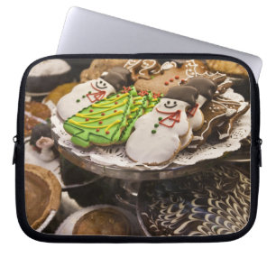 ニューヨークシティの表示のクリスマスのクッキー ラップトップスリーブ