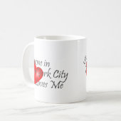 ニューヨークシティの誰かは私を愛します コーヒーマグカップ (正面左)