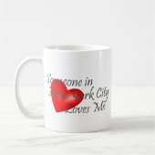 ニューヨークシティの誰かは私を愛します コーヒーマグカップ (左)