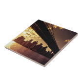 ニューヨークシティの超高層ビルが付いているブルックリン橋 タイル (側面)