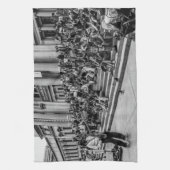 ニューヨークシティの通りのミュージシャンの実行者の写真 キッチンタオル (縦)