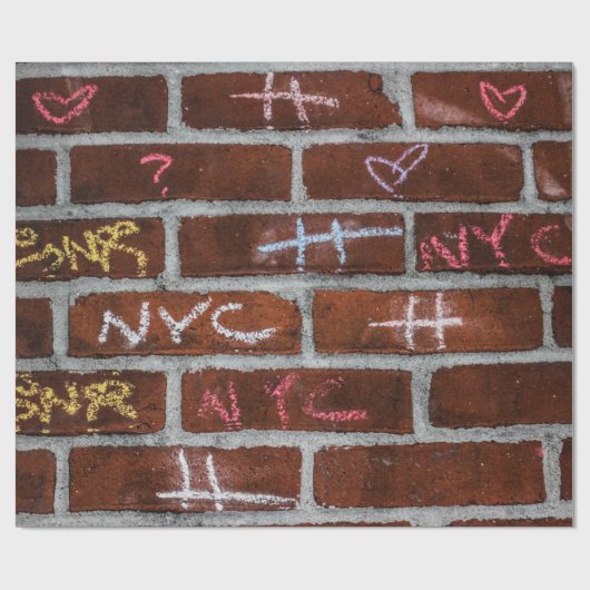 ニューヨークシティの通りの落書きの写真 ラッピングペーパー (フラット)