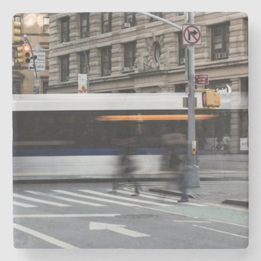 ニューヨークシティの通りの都市写真 ストーンコースター (正面)