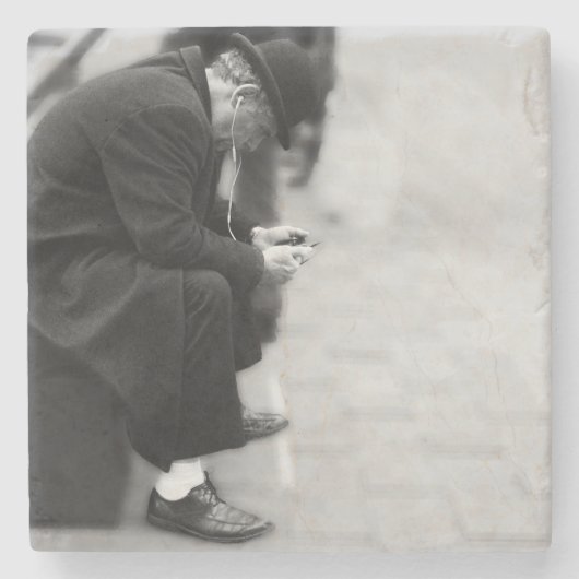 ニューヨークシティの通りの都市写真 ストーンコースター (正面)