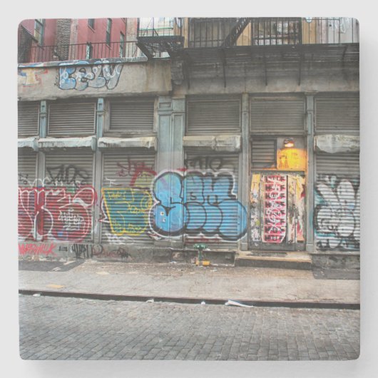 ニューヨークシティの通りの都市写真 ストーンコースター (正面)