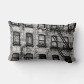 ニューヨークシティの通りの都市写真 ランバークッション (裏面)