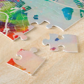 ニューヨークシティの通り地図 ジグソーパズル (側面)