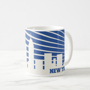 ニューヨークシティの青 コーヒーマグカップ