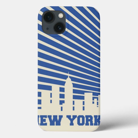 ニューヨークシティの青 Case-Mate iPhoneケース (裏面)