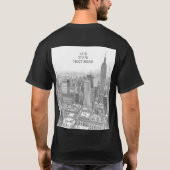 ニューヨークシティの風景のイラスト Tシャツ (裏面)