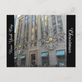 ニューヨークシティはクリスマスの郵便はがきのために飾りました シーズンポストカード