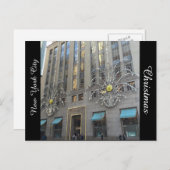 ニューヨークシティはクリスマスの郵便はがきのために飾りました シーズンポストカード (正面/裏面)