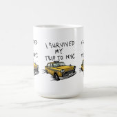 ニューヨークシティへの旅を生き延びた ニューヨークタクシー コーヒーマグカップ (中央)
