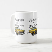 ニューヨークシティへの旅を生き延びた ニューヨークタクシー コーヒーマグカップ (正面左)