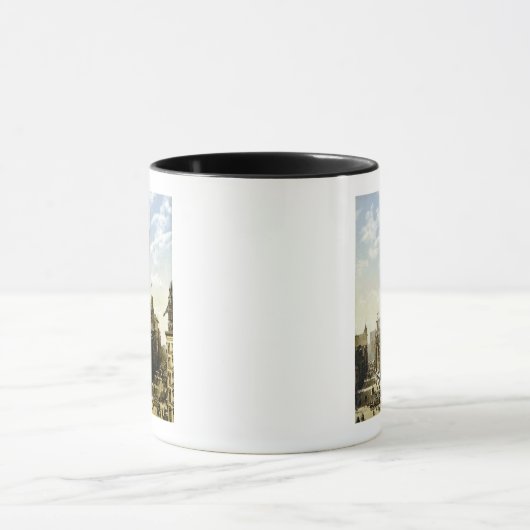 ニューヨークシティをのNYの1903年のヴィンテージ造る平らな鉄 マグカップ (中央)