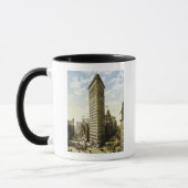 ニューヨークシティをのNYの1903年のヴィンテージ造る平らな鉄 マグカップ (左)