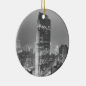 ニューヨークシティを造るロックフェラーの中心およびRCA セラミックオーナメント (右)