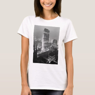 ニューヨークシティを造るロックフェラーの中心およびRCA Tシャツ